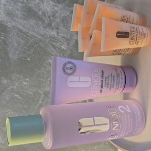 Clinique Skincare Bundle- Clarifying Lotion, Facial Soap, Moisture Surge New